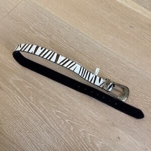 BDG Belt Zebra Size S White Brown